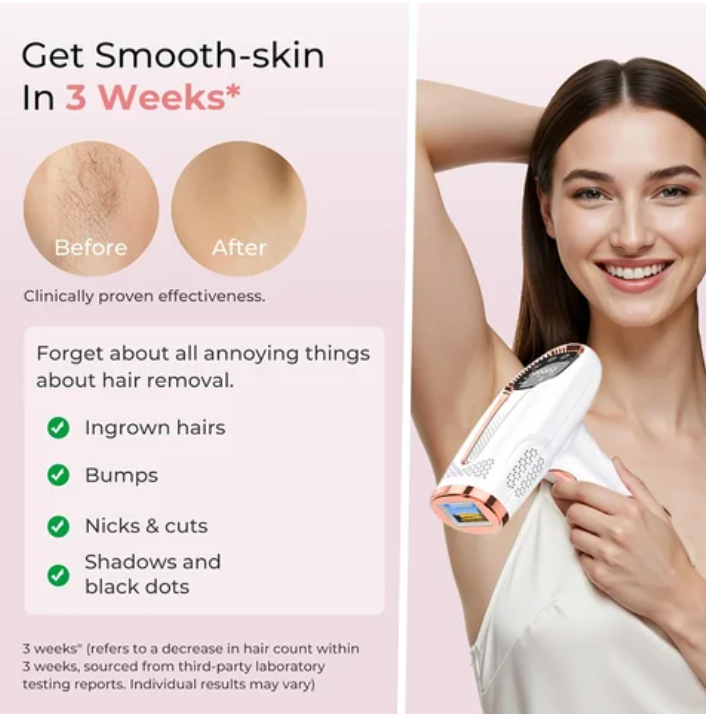 Épilateur Laser Indolore pour Hommes et Femmes, Flash 990000, Epilation IPL, Corps, Bikini, Visage permanent
