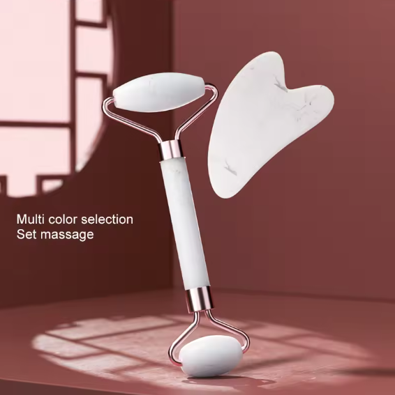 Roller en résine pour le visage, le cou et les yeux, massage facial, planche à gratter, outils de soins de la peau, beauté du muscle