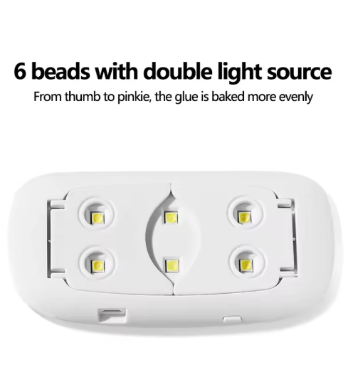 Lampe à ongles pliable 6w, Lampe à LED et UV. Gel, Vernis à ongles, Lampe, Outil de Manucure, Equipement Professionnel