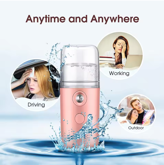Petit vaporisateur Facial Portable et Rechargeable, 30ml, Mini humidificateur sans fil pour la maison, Pulvérisateur d'hydratation, Brume fraîche