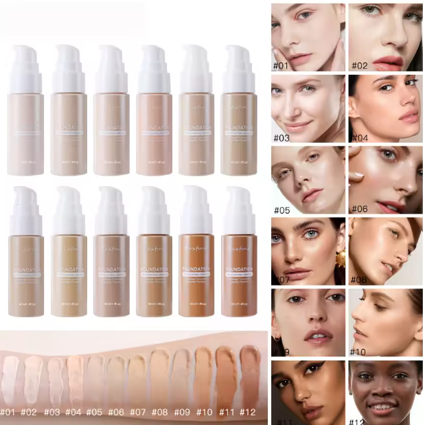 Fond de teint liquide résistant à la sueur, correcteur efficace, maquillage imperméable, cosmétiques professionnels