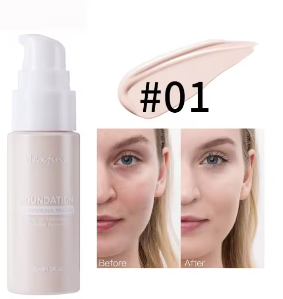 Fond de teint liquide résistant à la sueur, correcteur efficace, maquillage imperméable, cosmétiques professionnels