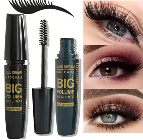 Mascara Curling 4D – Allongement, imperméable, résiste à la transpiration, longue durée, anti-tâches, unisexe, doux