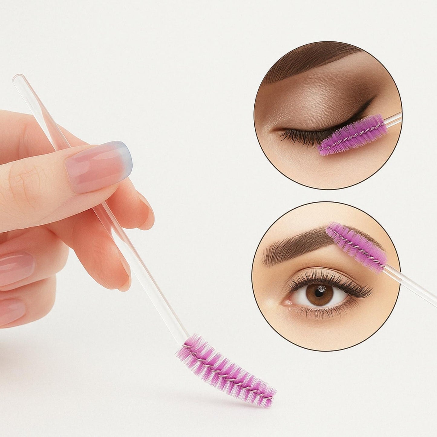 BrowLuxe – Goupillon Précision pour Sourcils Parfaits (50 pièces)