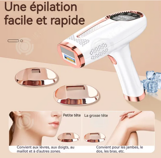 Épilateur Laser Indolore pour Hommes et Femmes, Flash 990000, Epilation IPL, Corps, Bikini, Visage permanent