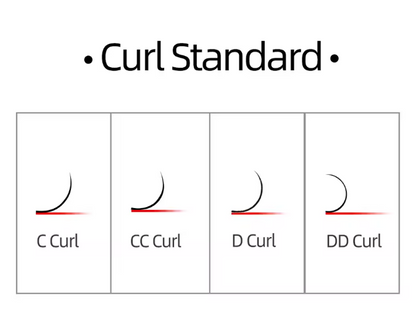 Boîte d’Extensions Cils Pro – 16 Rangées d'Extension de Cils Individuels Classiques Noir Mat Professionnel doux naturel
