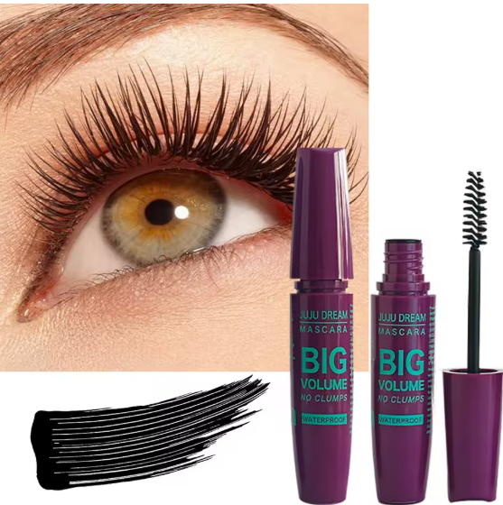 Mascara Curling 4D – Allongement, imperméable, résiste à la transpiration, longue durée, anti-tâches, unisexe, doux