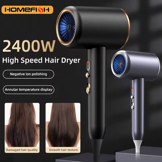 Sèche-cheveux Ionique 2400W  professionnel. Power Dryer. Vent chaud et froid