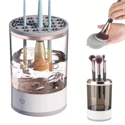 Nettoyeur de Brosse de Maquillage Electrique Portable avec Prise Rapide USB et Brosse de Nettoyage