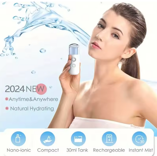 Petit vaporisateur Facial Portable et Rechargeable, 30ml, Mini humidificateur sans fil pour la maison, Pulvérisateur d'hydratation, Brume fraîche