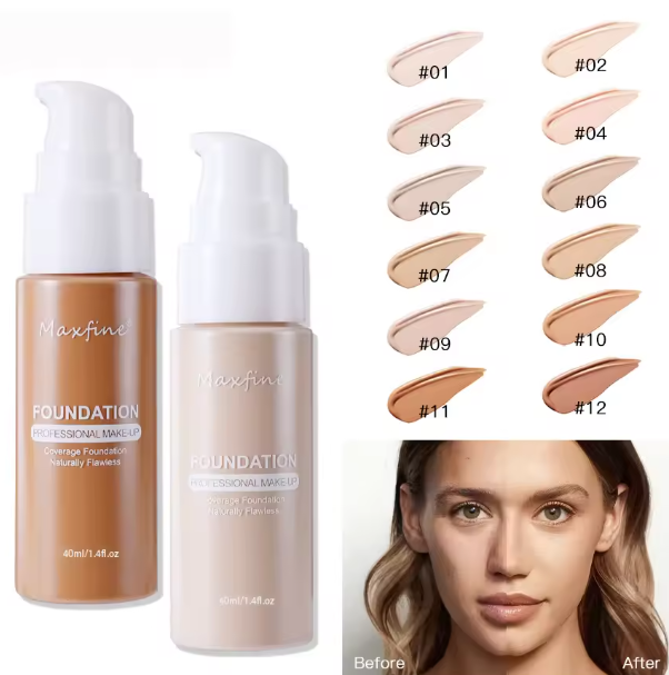 Fond de teint liquide résistant à la sueur, correcteur efficace, maquillage imperméable, cosmétiques professionnels