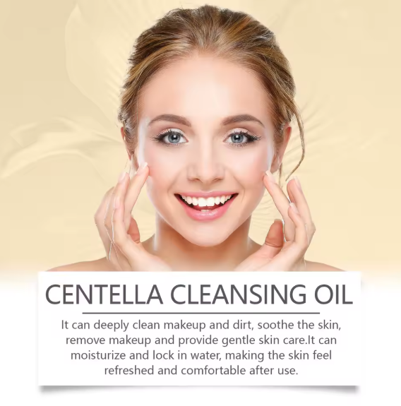 Centella Asiatica Huile nettoyante, corps et visage, hydratant, rétrécit les pores, soins pour la peau sensible