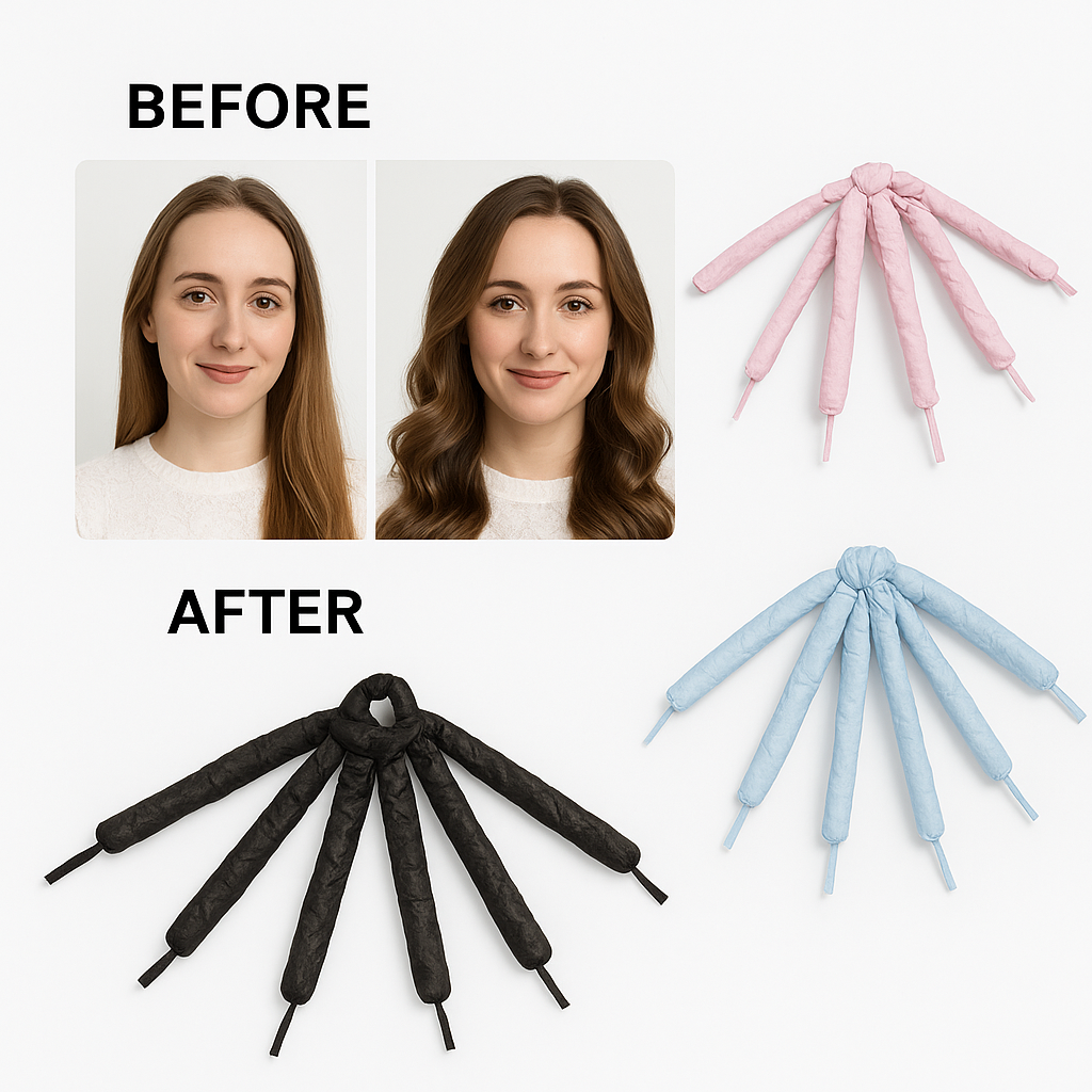 Bandeau Capillaire Curling - Créez des Boucles Naturelles Sans Chaleur
